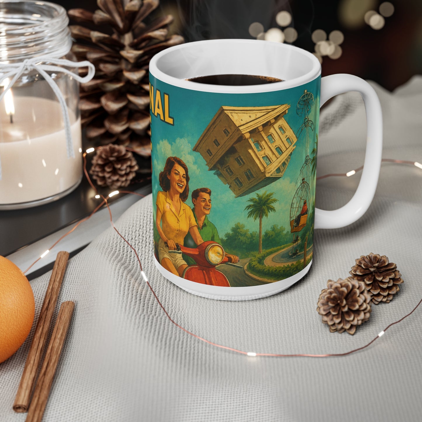 Orlando Retro Roadtrip Mug — "International Drive" Vintage Travel Coffee Cup