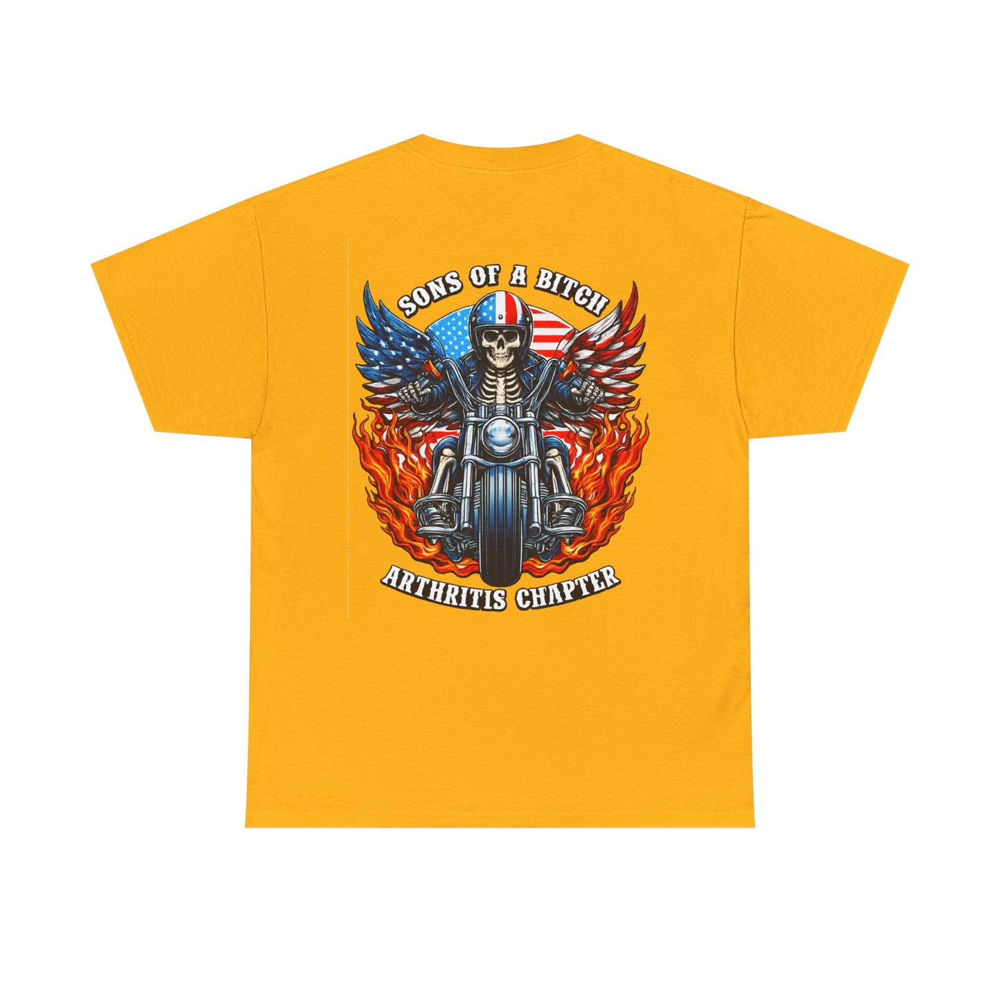 Motorcycle Skull Tee — "Sons of a B***h" Patriotic Biker Shirt