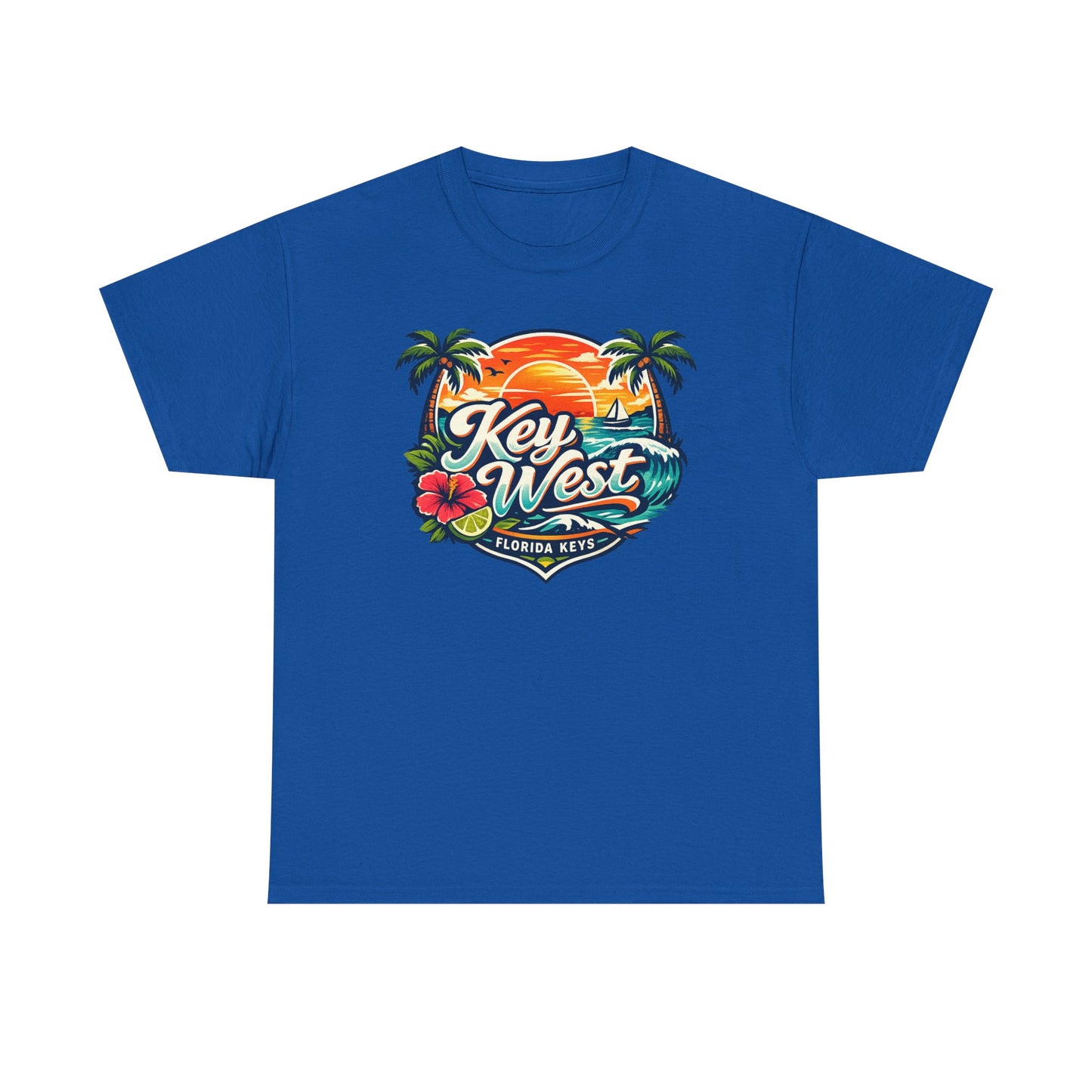 Key West Florida Keys T‑Shirt — Tropical Sunset Palm Beach Souvenir Tee