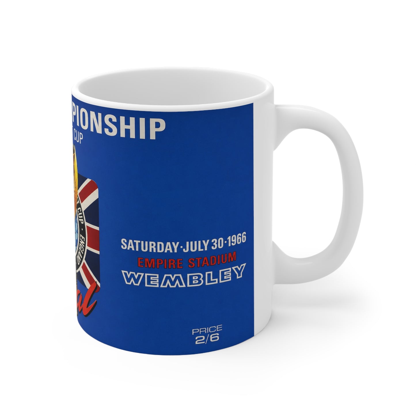 1966 World Cup Final Programme Inspired — Jules Rimet Cup England vs West Germany Ceramic Coffee Cup (11oz/15oz)