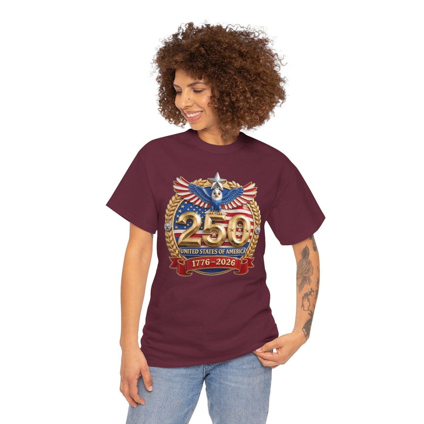 250th USA Anniversary T-Shirt – 1776–2026 Patriotic Eagle Emblem Tee
