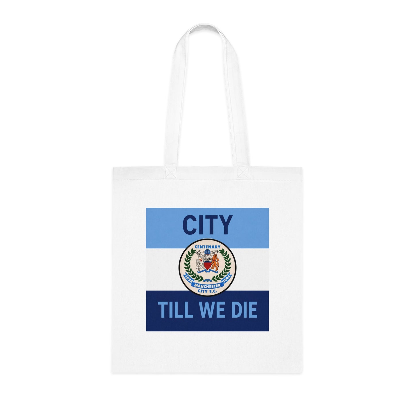 City Till We Die Cotton Tote - Football Fan Flag Tote Bag