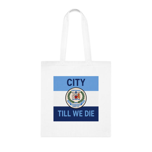 City Till We Die Cotton Tote - Football Fan Flag Tote Bag