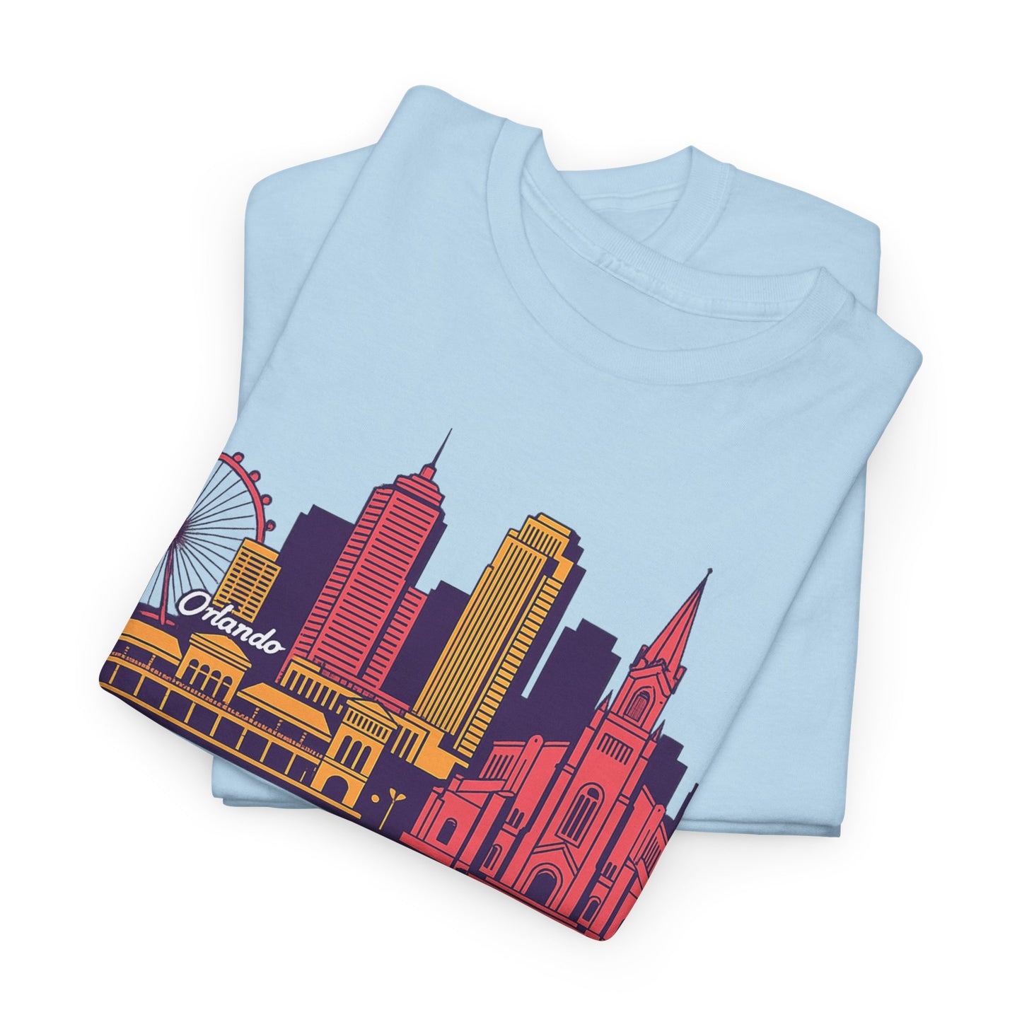 Orlando City Skyline T-Shirt — Colorful Urban Landmark Graphic Tee
