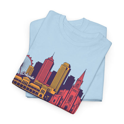 Orlando City Skyline T-Shirt — Colorful Urban Landmark Graphic Tee