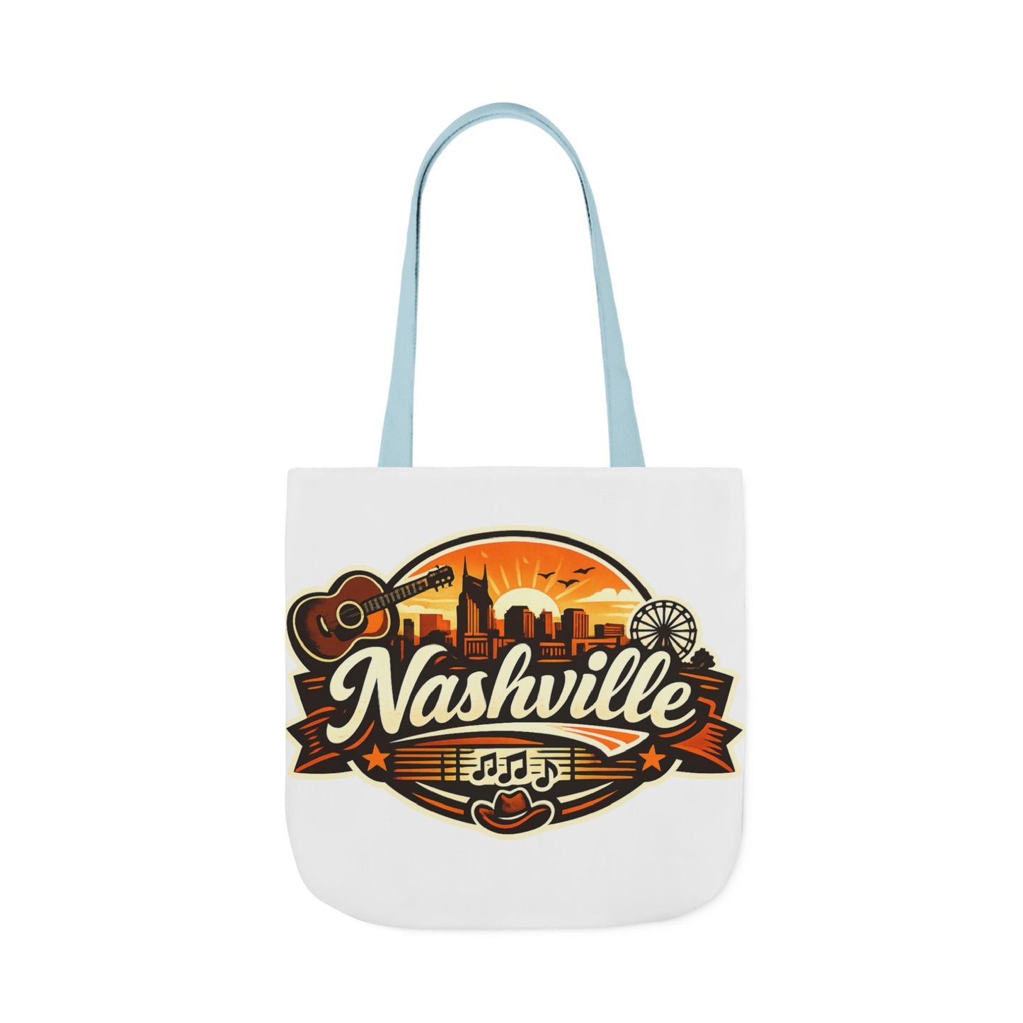 Nashville Sunset Tote Bag — Country Music Skyline Canvas Tote