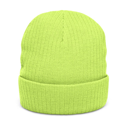 United Embroidered Ribbed Beanie — Cozy Knit Winter Hat