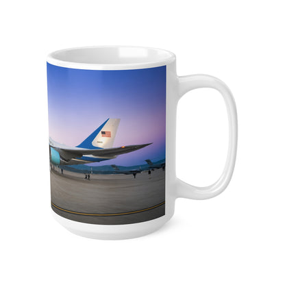 Air Force One Ceramic Coffee Mug — Presidential Plane Photo Coffee Cup (11oz, 15oz)