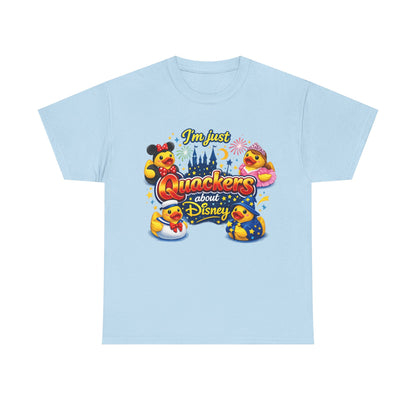 Quackers About Disney Rubber Duck Tee — "I'm Just Quackers About Disney" Graphic T-Shirt