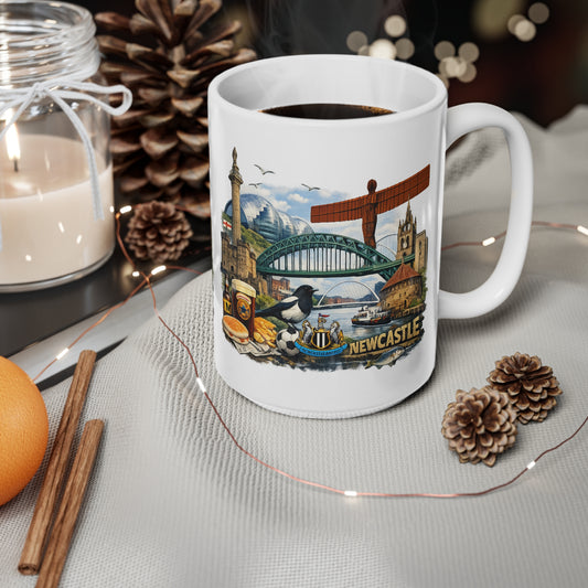 Newcastle Landmark Ceramic Coffee Mug — 11oz & 15oz Travel Souvenir