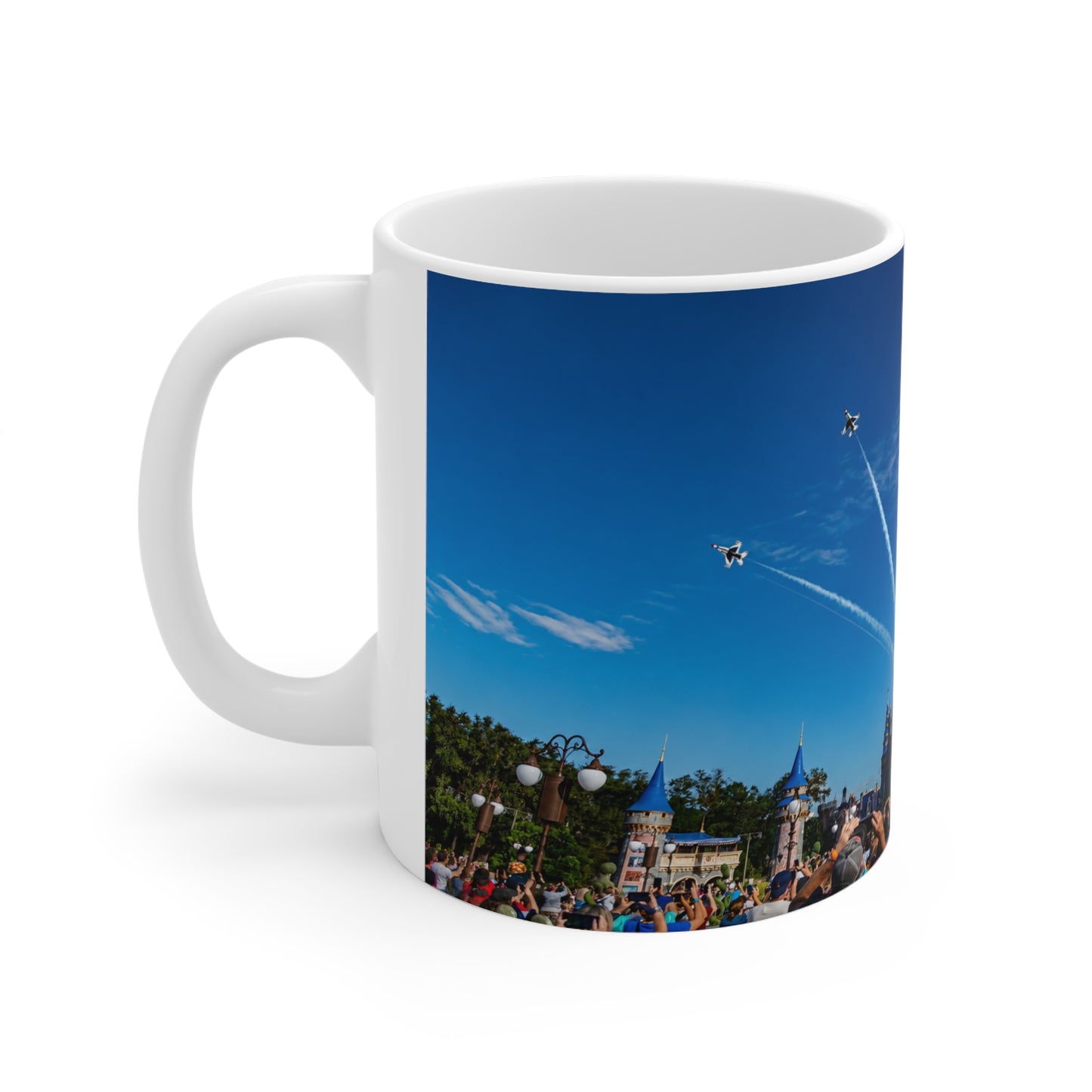 Magic Kingdom Fly over Ceramic Mug — 11oz/15oz Souvenir Coffee Cup