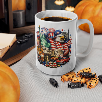 Patriotic USA Coffee Mug — 11oz & 15oz Ceramic
