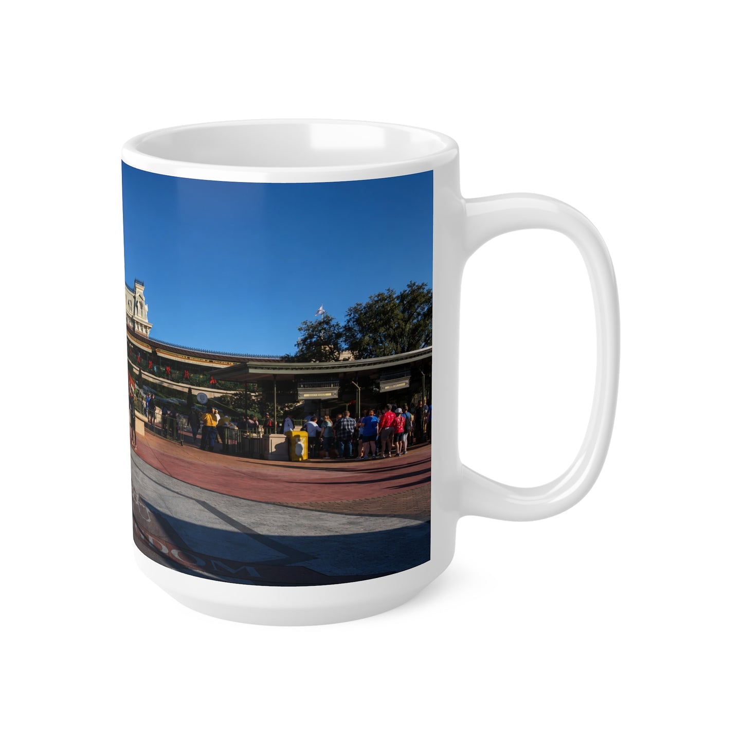 Magic Kingdom Theme Park Entrance Photo Mug — Scenic 11oz/15oz Ceramic Coffee Cup