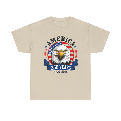 America 250 Years T-Shirt – Bald Eagle 1776–2026 Patriotic Tee