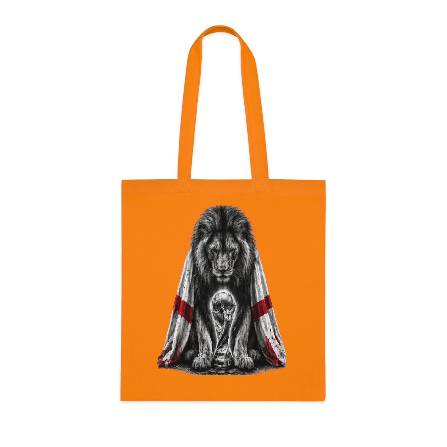 England Lion Tote Bag – Protective Lion Illustration Cotton Tote