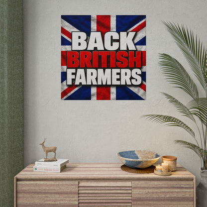 Back British Farmers Union Jack Support Poster