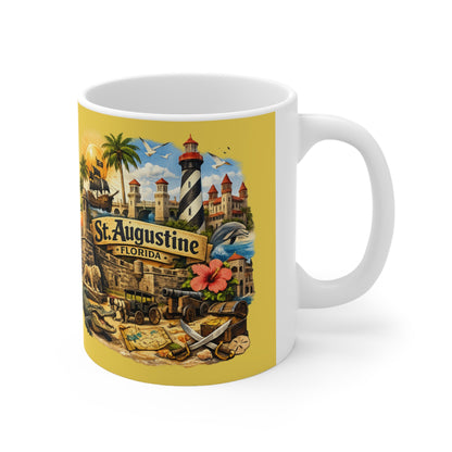 St. Augustine Florida Souvenir Mug — Vintage Coastal Travel Coffee Cup (11oz/15oz)