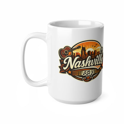 Nashville Ceramic Coffee Cups, 11oz, 15oz