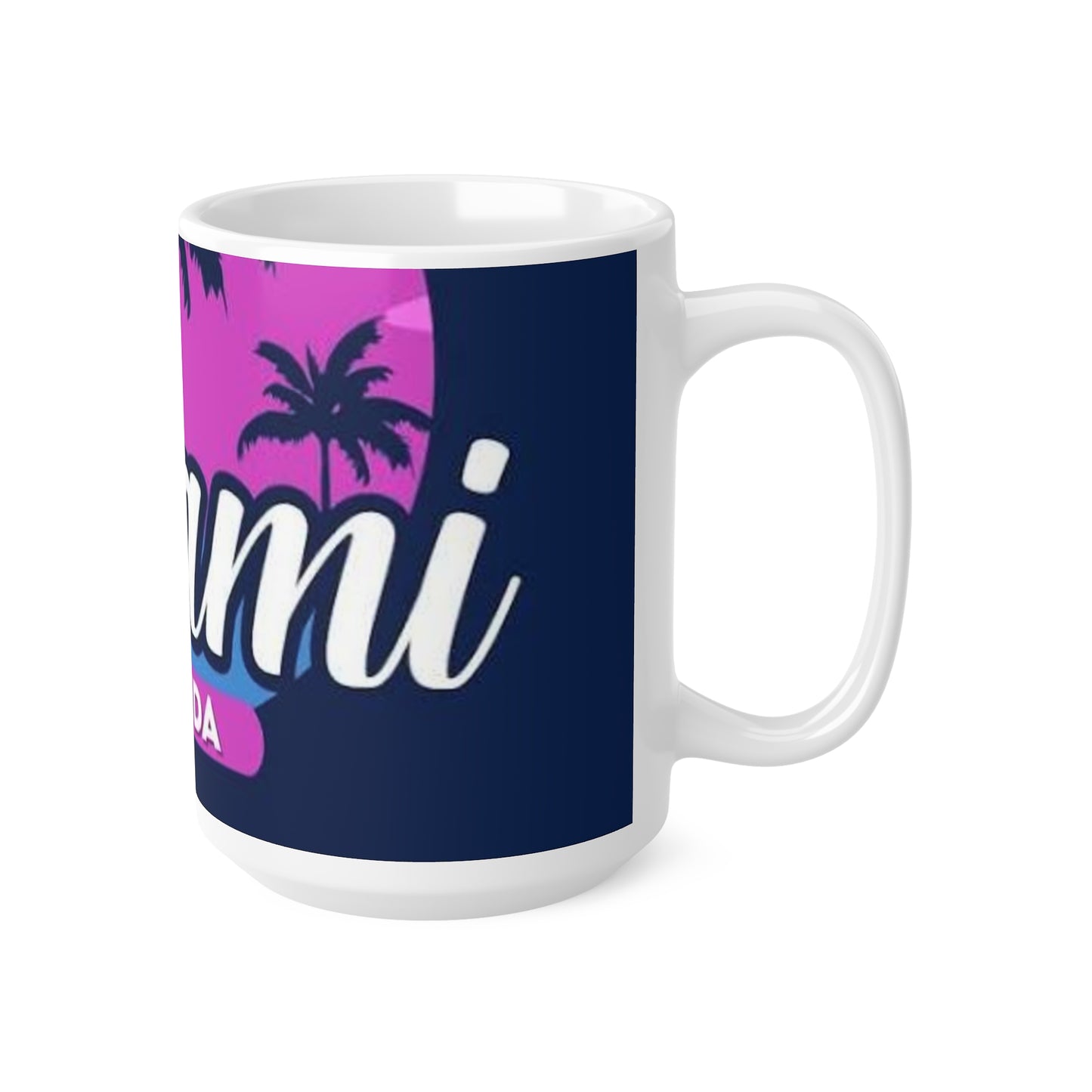 Miami Florida Retro Palm Tree Coffee Mug — 11oz & 15oz Ceramic