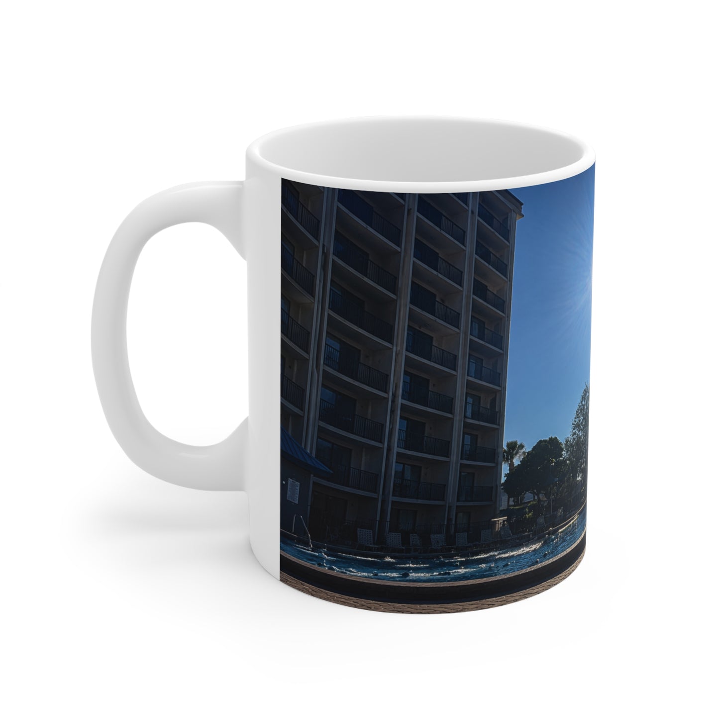 Rosen Inn Closest to Universal Sunrise Poolside Mug — 11oz & 15oz Ceramic Coffee Cup
