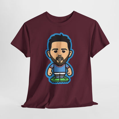 Bernardo Silva Manchester City Legend Graphic Tee — Player Cartoon Front & Tribute Poster Back