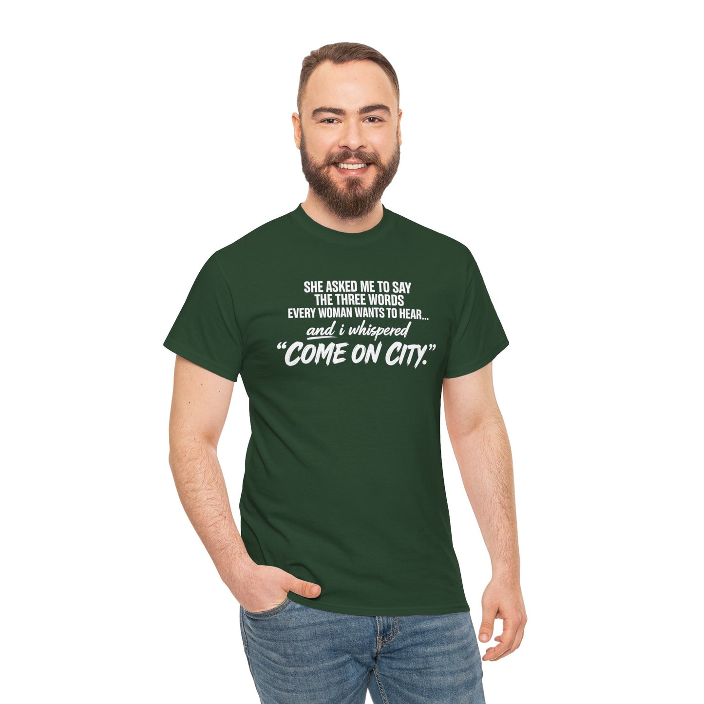 Come On City Graphic Tee — Funny Quote Urban T‑Shirt