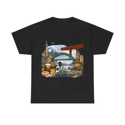 Newcastle Upon Tyne Landmark Tee — Vintage Cityscape T-Shirt