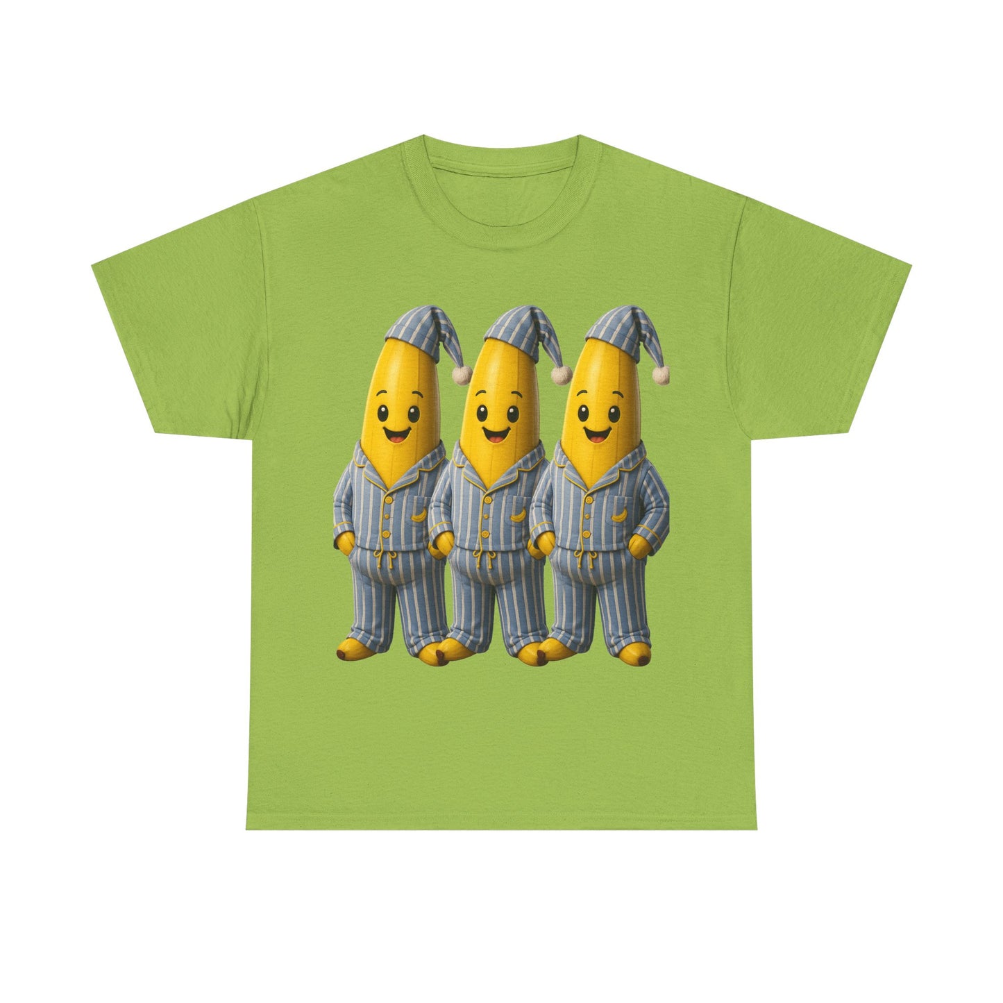 Bananas in Pyjamas – Three Smiling Bananas in Striped Pajamas Graphic T-Shirt