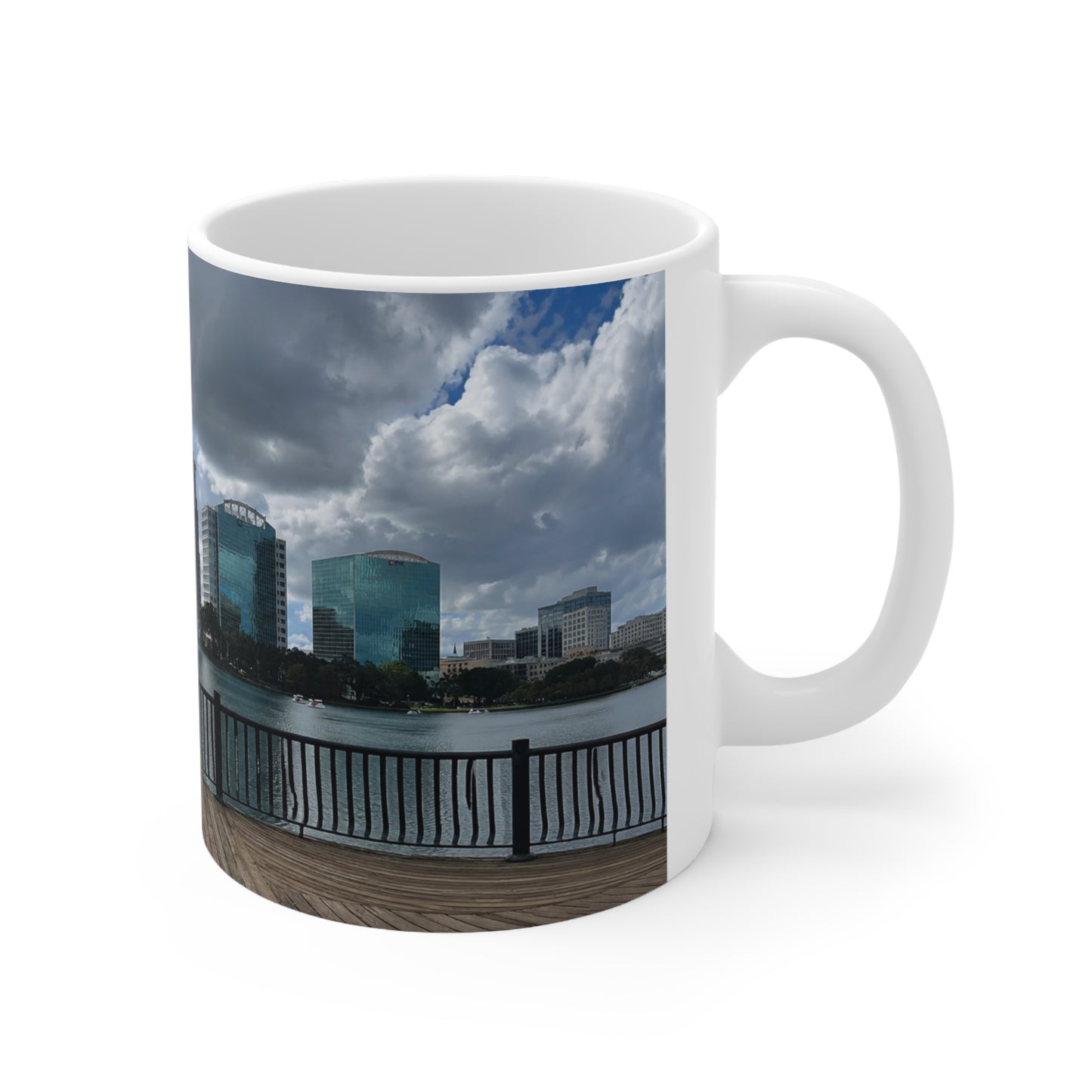 Orlando Lake Eola Waterfront Photo Mug – Scenic Lakefront Skyline Coffee Cup (11oz & 15oz)