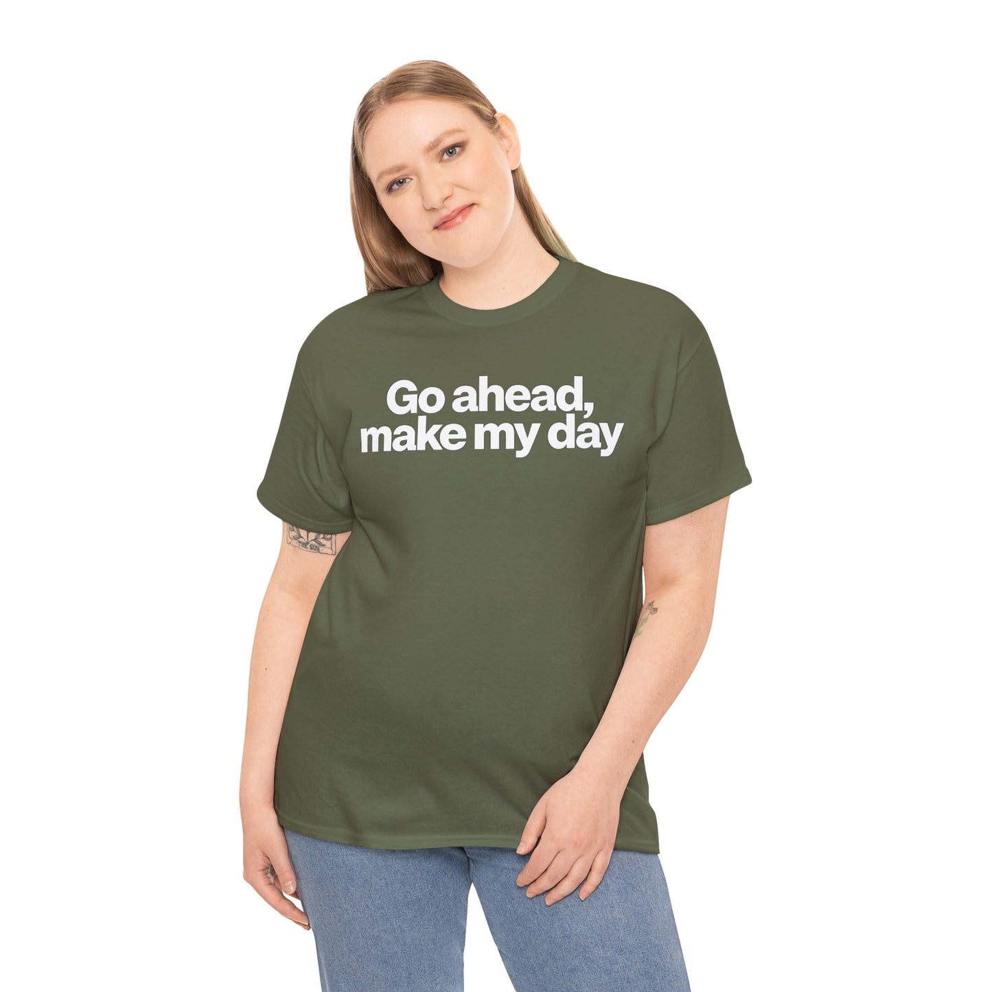 Go Ahead, Make My Day Tee - Bold Statement Graphic T-Shirt