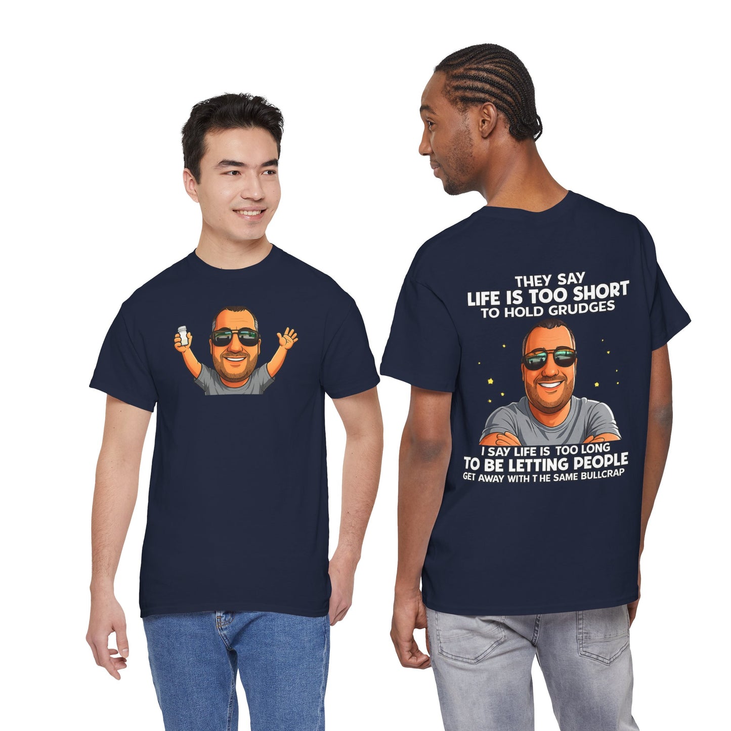 Graphic Tee — “Life Is Too Short” Funny Retro Portrait T-Shirt