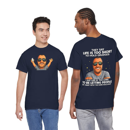 Graphic Tee — “Life Is Too Short” Funny Retro Portrait T-Shirt