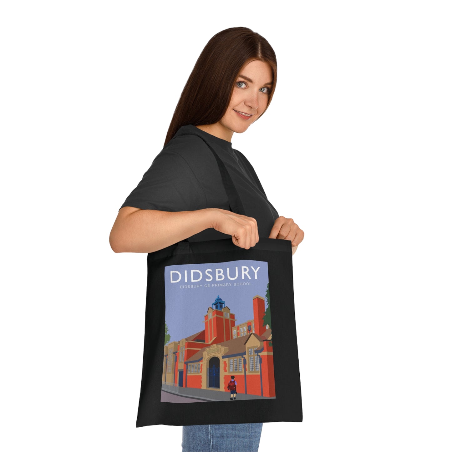 Elm Grove Didsbury C of E Primary School Vintage Travel Tote — Retro Illustrated Cotton Shopper Bag
