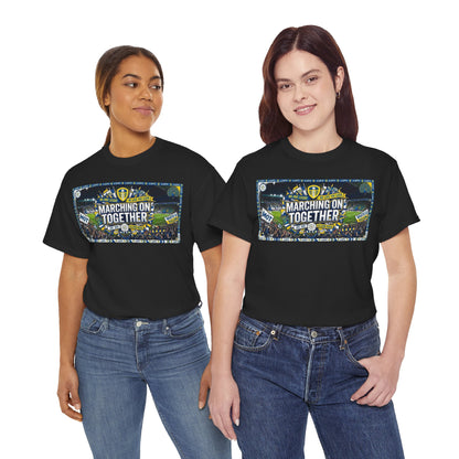 Leeds United T-Shirt — "Marching On Together" Fan Tee (Soccer Supporter Graphic)