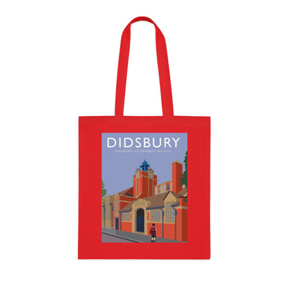 Elm Grove Didsbury C of E Primary School Vintage Travel Tote — Retro Illustrated Cotton Shopper Bag