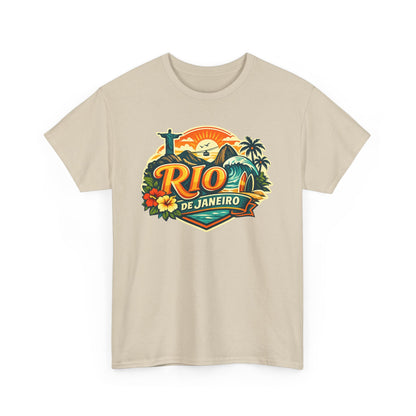 Rio de Janeiro Vintage Travel Tee – Tropical Sunset Beach T‑Shirt