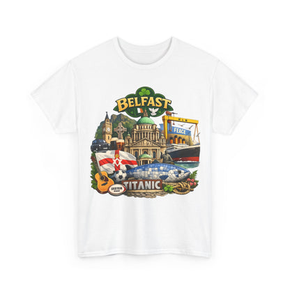 Belfast Collage T-Shirt – Titanic & City Landmarks Souvenir Tee