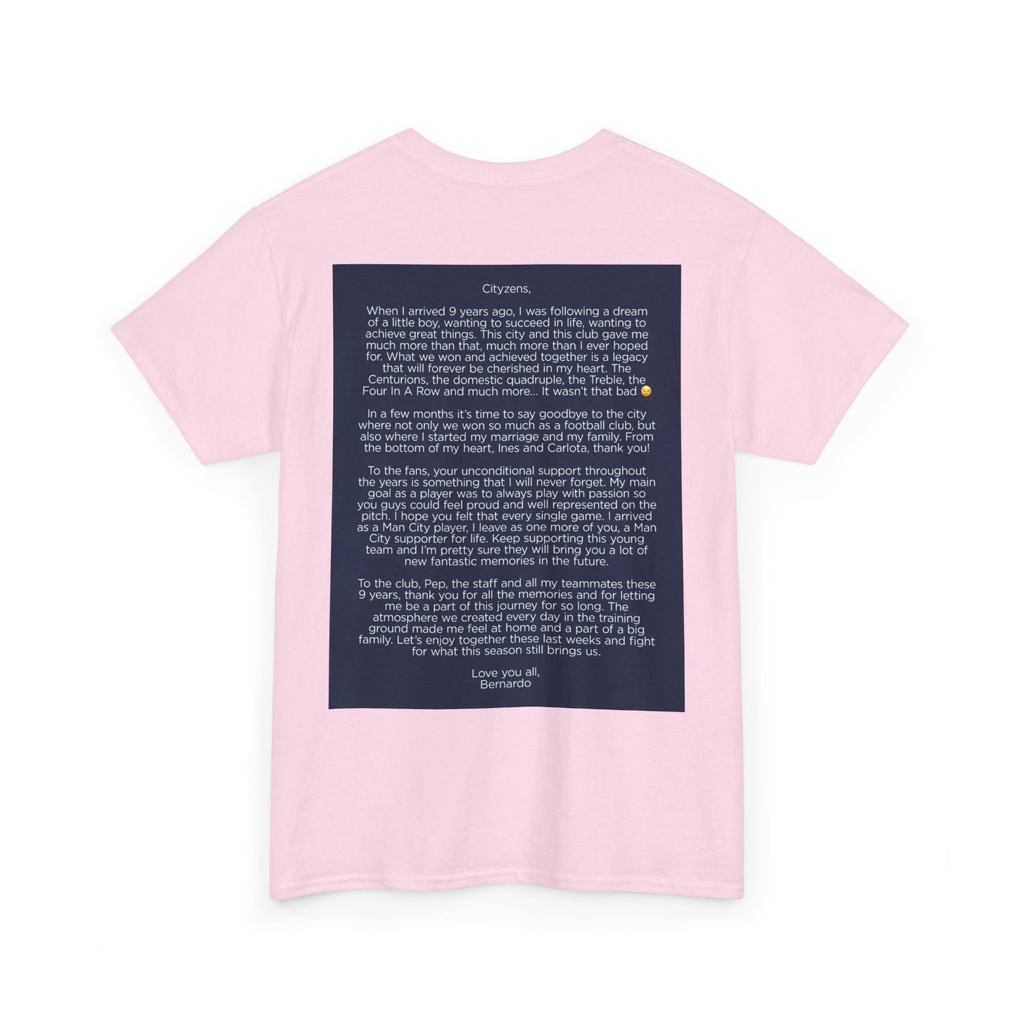 Bernardo Silva Tribute Tee – Inspirational Letter & Celebrating Goal Moment