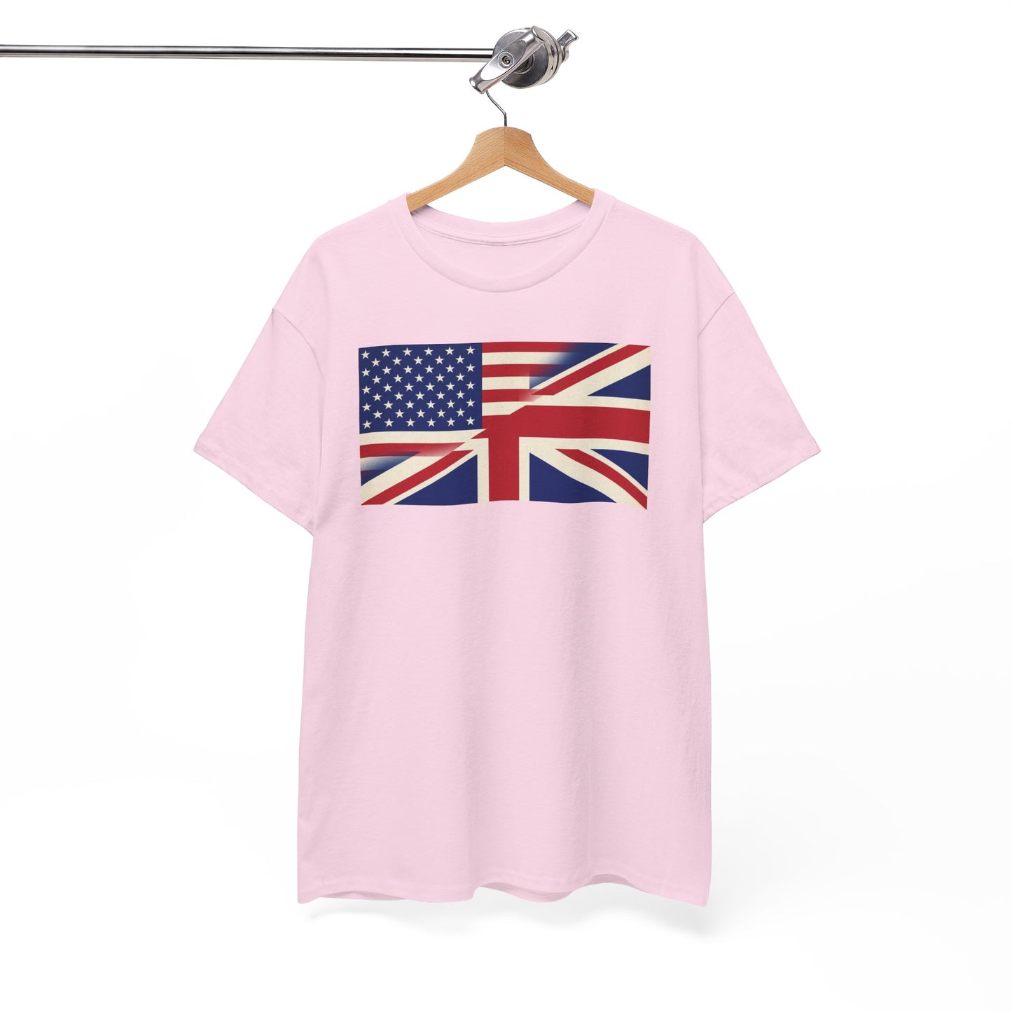 USA-UK Flag Graphic Tee — American British Union Jack Mashup T-Shirt