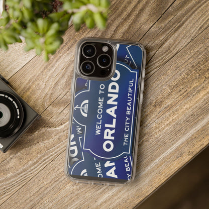 Orlando Clear Phone Case — "Welcome to Orlando" City Sign Design