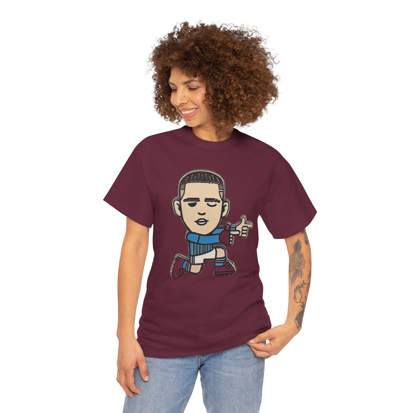 Phil Foden Cartoon Dance Pose Tee - Funky Character Graphic T-Shirt