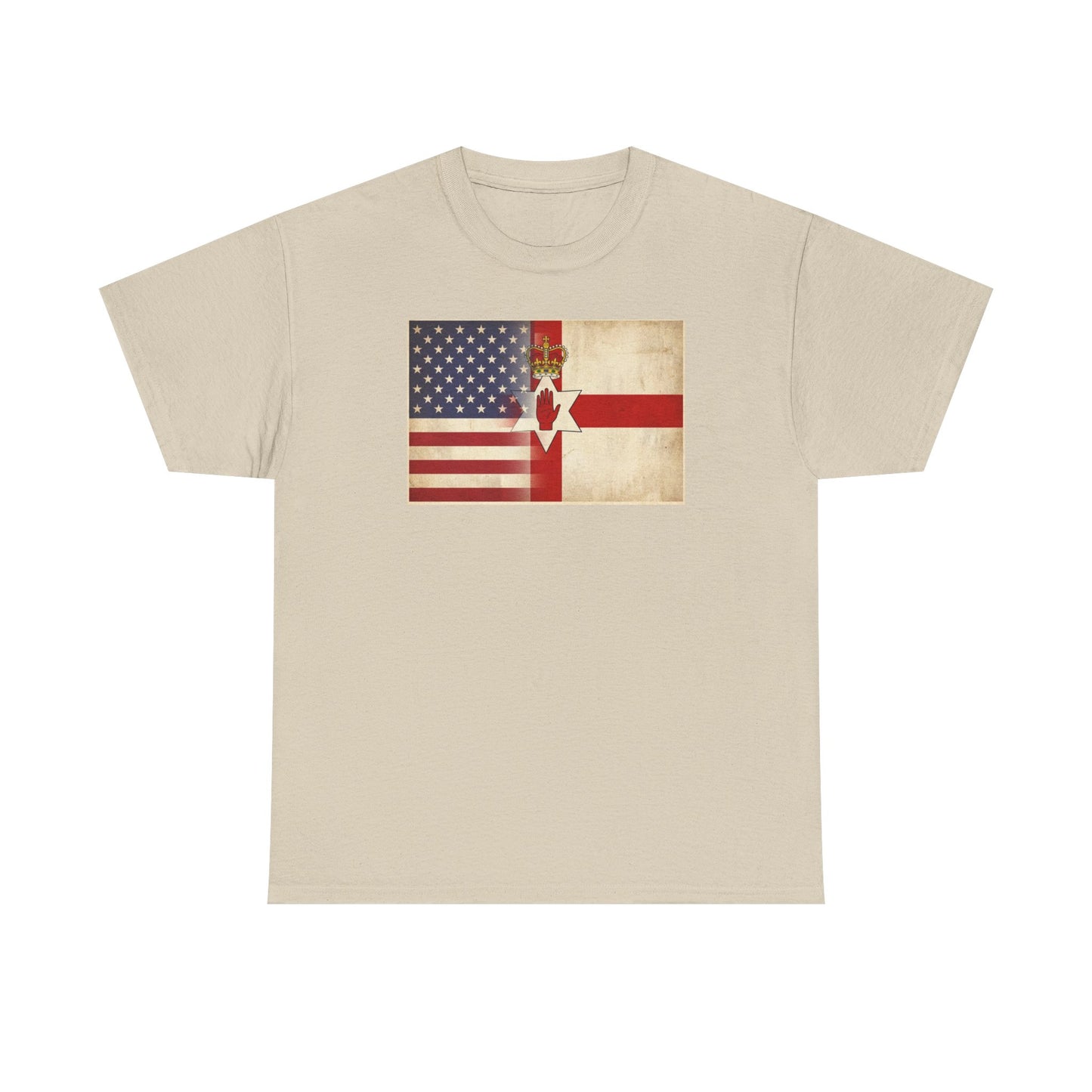 USA / Northern Ireland Flag T-Shirt – Vintage USA & Ulster Cross Tee