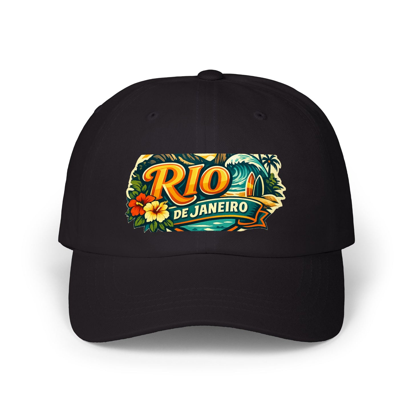 Rio de Janeiro Vintage Surf Dad Cap — Tropical Beach Hat