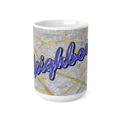 Neighbours Classic TV Soap  Map Ceramic Mug – Personalized City Map Coffee Cup (11oz/15oz)