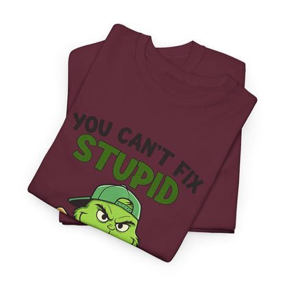 Funny Carpenter T‑Shirt — "You Can't Fix Stupid But You Can Numb It With a 2x4"