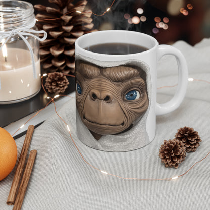 E.T. Face Ceramic Coffee Mug — Retro Sci‑Fi Alien Design, 11oz & 15oz