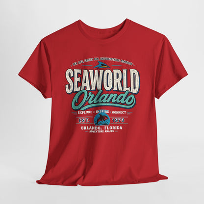 SeaWorld Orlando Graphic Tee — Retro Explore Inspire Connect Vacation Shirt