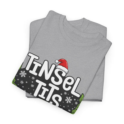 T-Shirt — "Tinsel Tits" Funny Christmas Wreath Holiday Tee