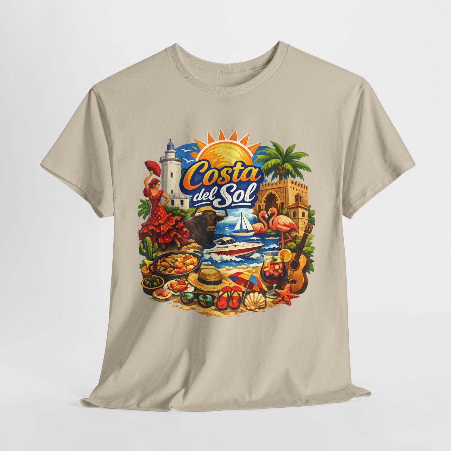 Costa del Sol Beach T-Shirt — Vintage Tropical Vacation Tee