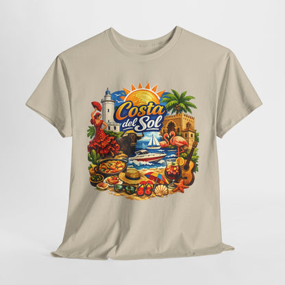 Costa del Sol Beach T-Shirt — Vintage Tropical Vacation Tee